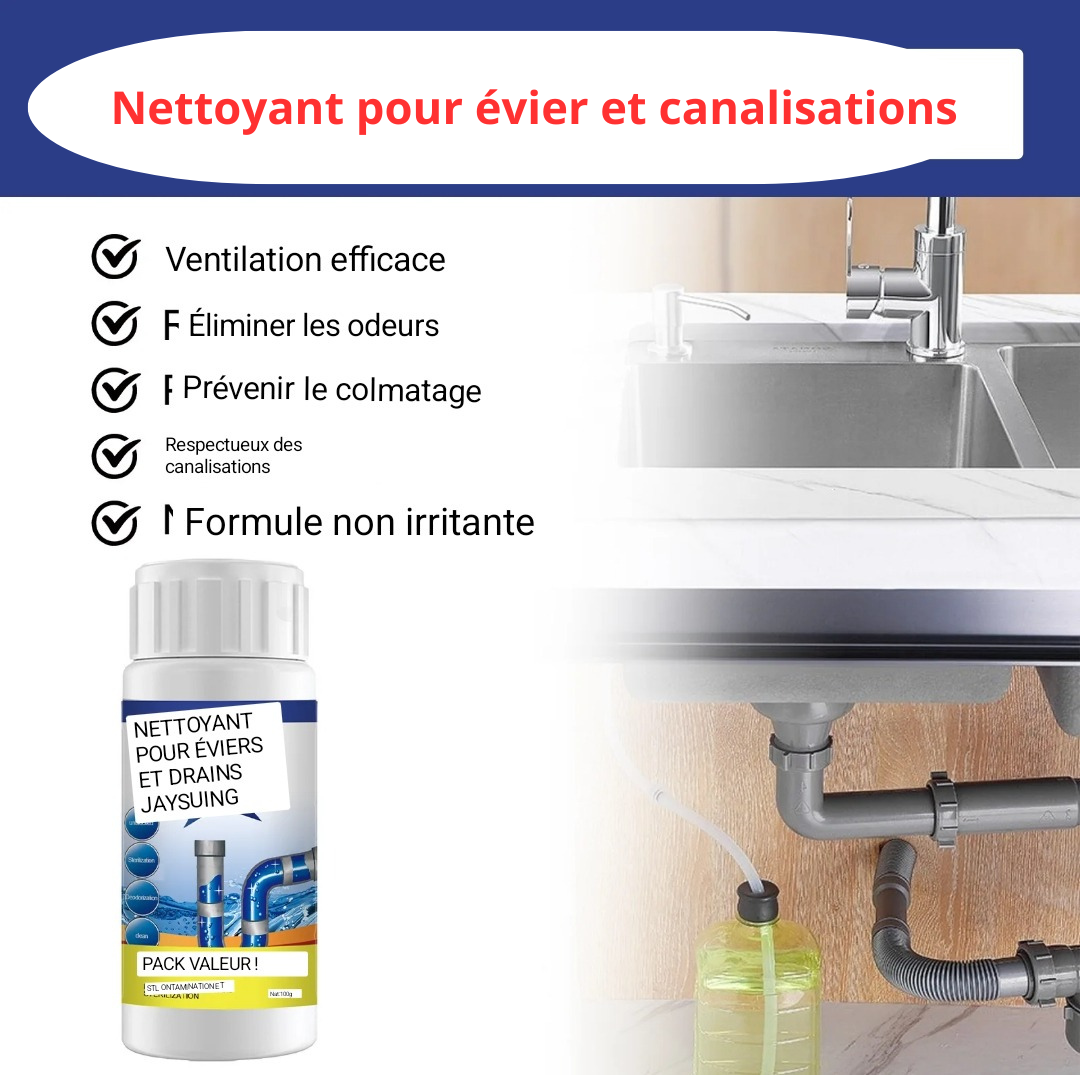 Solution Concentrée pour EVIERS, WC et DOUCHES Bouchées